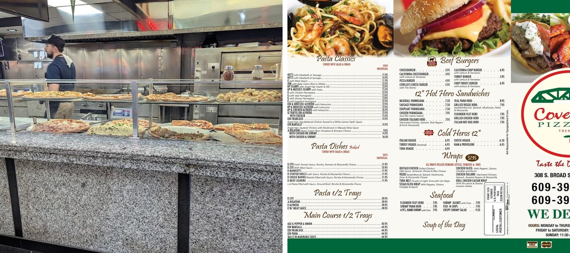 Covello's Pizza Menu