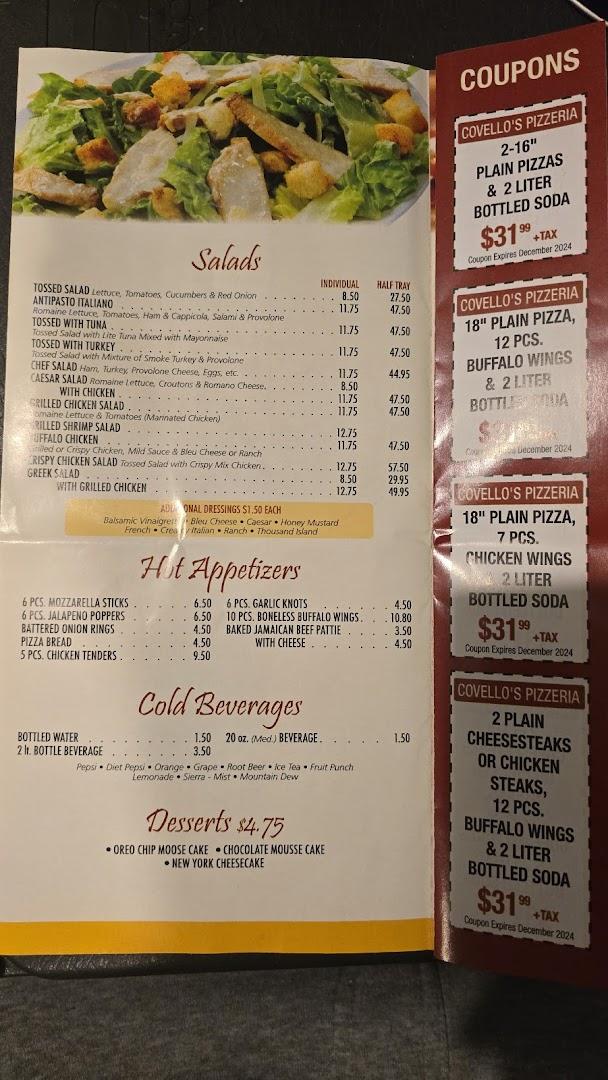 Covello's Pizza Menu image 1